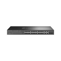 TP-LINK Omada TL-SL2428P V6.6 - Switch - L3 - Intelligente - 24 x 10/100 + 2 x SFP Gigabit combinato - montabile in Rack - PoE+ 