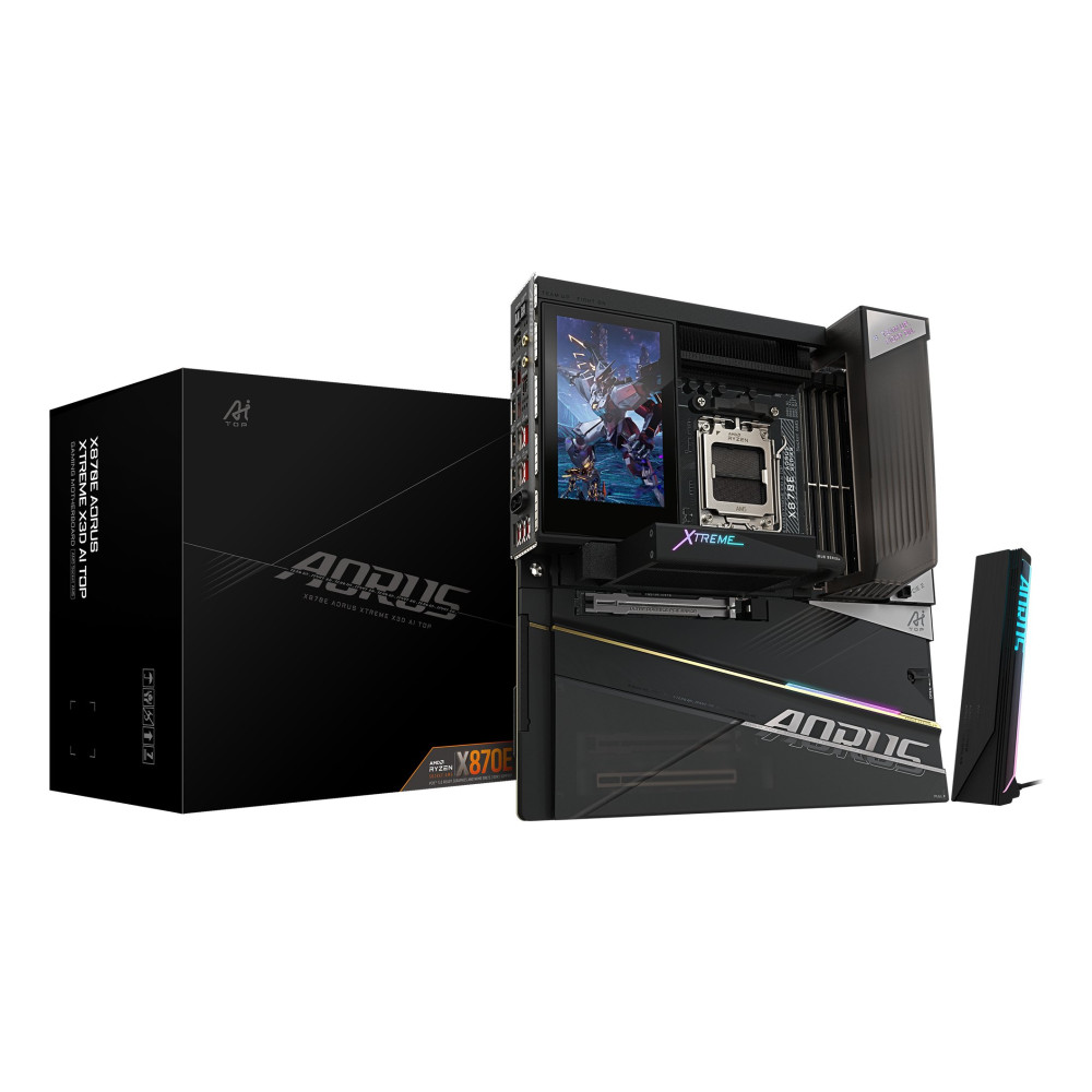 Scheda madre Gigabyte X870E AORUS XTREME X3D AI TOP - Supporta CPU AMD Ryzen 9000 Serie, 24+2+2 fasi VRM, fino a 9000MHz DDR5 (O