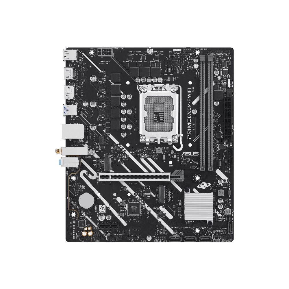 ASUS PRIME B760M-F WIFI - Scheda madre - micro ATX - Sockel LGA1700 - Chipset B760 - USB 3.2 Gen 1 - LAN Gigabit, Wi-Fi 6, Bluet