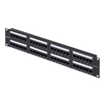 StarTech.com Patch Panel - Dispositivo di stampo 110 - Montabile su rack - CAT 6 - UTP - RJ-45 X 48 - Nero - 2U - 48,3 cm (19&qu