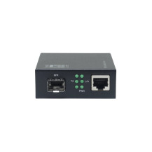 LevelOne Smart Gigabit RJ45-SFP Media Converter compatibile con rack da 19 pollici, 1000 Mbit/s, 10Base-T, 100Base-T, 1000Base-T