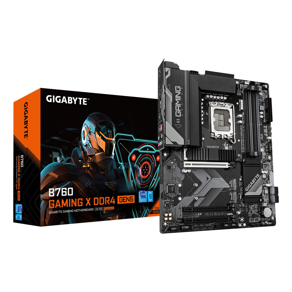 Gigabyte B760 GAMING X DDR4 GEN5 - Scheda madre - ATX - Sockel LGA1700 - Chipset B760 - USB-C 3.2 Gen2, USB 3.2 Gen 1 - LAN a 2,