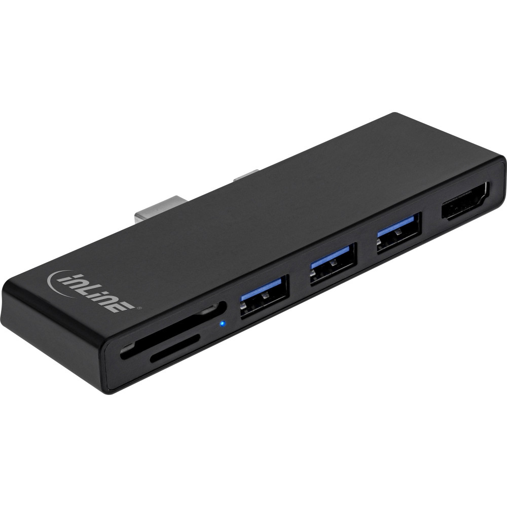 InLine MultiHub - Surface Pro 4/5/6 - 3x porta USB-A 3.2 - HDMI 4K - Lettore di schede