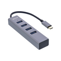 InLine Hub USB-C 3.2 Multi (4x USB-A 5Gb/s) - OTG - Carcassa in alluminio