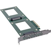 Carta PCI Express InLine a 2x interno U.2 NVMe SFF-8639 ? Bifurcation - PCIe x8 - slim