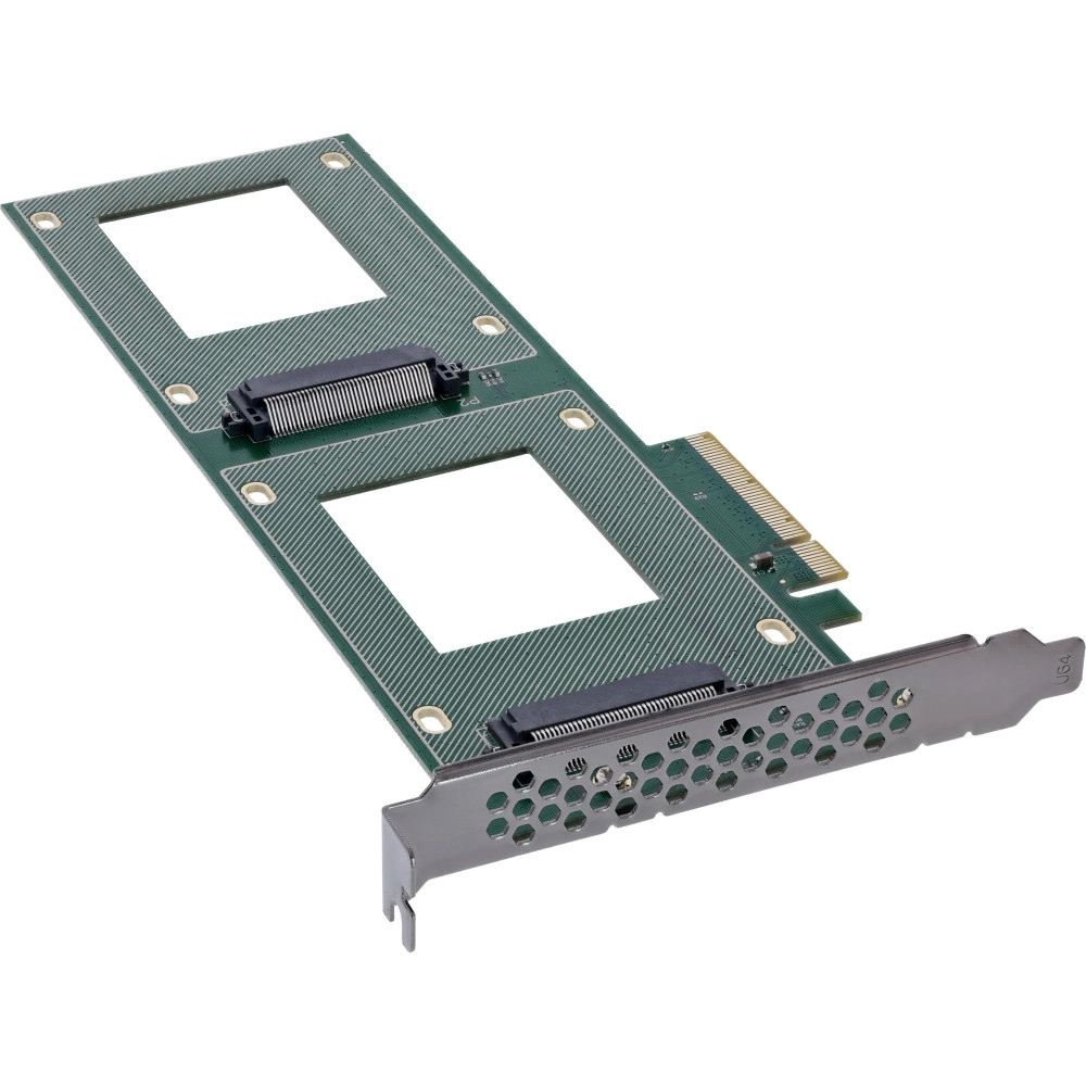 Carta PCI Express InLine a 2x interno U.2 NVMe SFF-8639 ? Bifurcation - PCIe x8 - slim