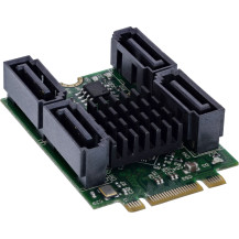 Carta di interfaccia InLine M.2 Key B+M a 4x connettori SATA - RAID - HyperDuo