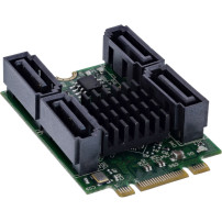 Carta di interfaccia InLine M.2 Key B+M a 4x connettori SATA - RAID - HyperDuo