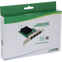 Carta di rete Gigabit Inline Quad - 4x RJ45 1 Gb/s - PCIe x1