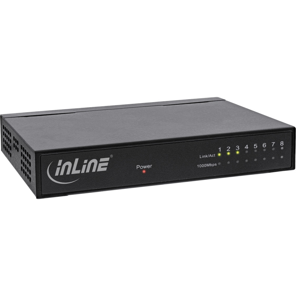 Inline 8-port Gigabit Switch - 1 Gb/s - Desktop - Cassa in metallo - senza ventilatore