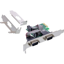 Carta di interfaccia InLine - 2x Seriale RS-232 - PCIe - AX99100 - Profilo Basso