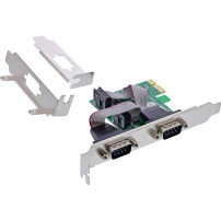 Carta di interfaccia InLine - 2x Seriale RS-232 - PCIe - AX99100 - Profilo Basso