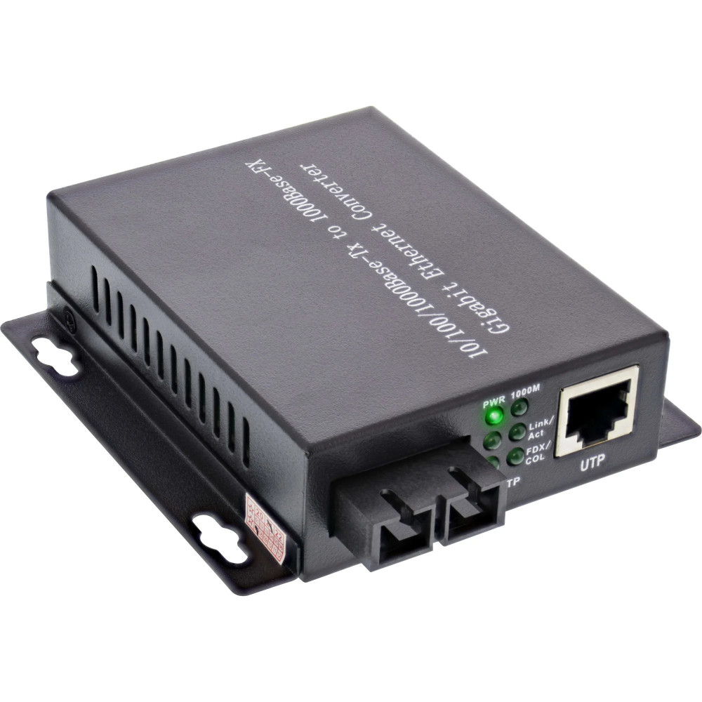InLine Convertitore di Medioportata di Rete 10/100/1000Mb/s TP a LWL (SC Duplex) - MM - 550m