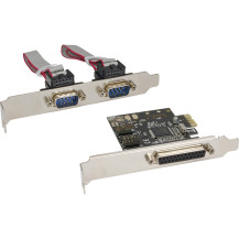Carta di interfaccia InLine - 1x 25-pin parallelo + 2x 9-pin seriale - PCIe
