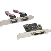 Carta di interfaccia InLine - 1x 25-pin parallelo + 2x 9-pin seriale - PCIe