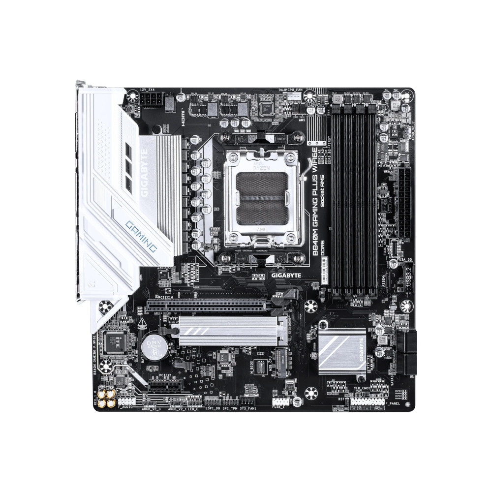 Gigabyte B840M GAMING PLUS Wi-Fi 6E - Scheda madre - micro ATX - Socket AM5 - Chipset AMD B840 - USB-C 3.2 Gen 1, USB 3.2 Gen 1,