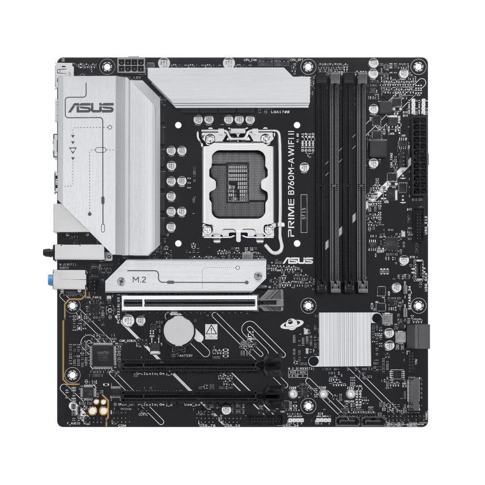 ASUS PRIME B760M-A WIFI II - Scheda madre - micro ATX - Sockel LGA1700 - Chipset B760 - USB 3.2 Gen 1, USB-C 3.2 Gen 1, USB 3.2 