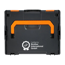 Brother ZPTOUCHLBOXXKOMPL, custodia a chiglia rigida, nero, arancione