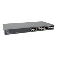 LevelOne TURING 28-porto Switch Gigabit Gestito Livello 3 Lite, 24 ├ù 1G RJ45, 4 ├ù 1G/10G SFP+ Uplinks, Gestito, L3, Ethernet G