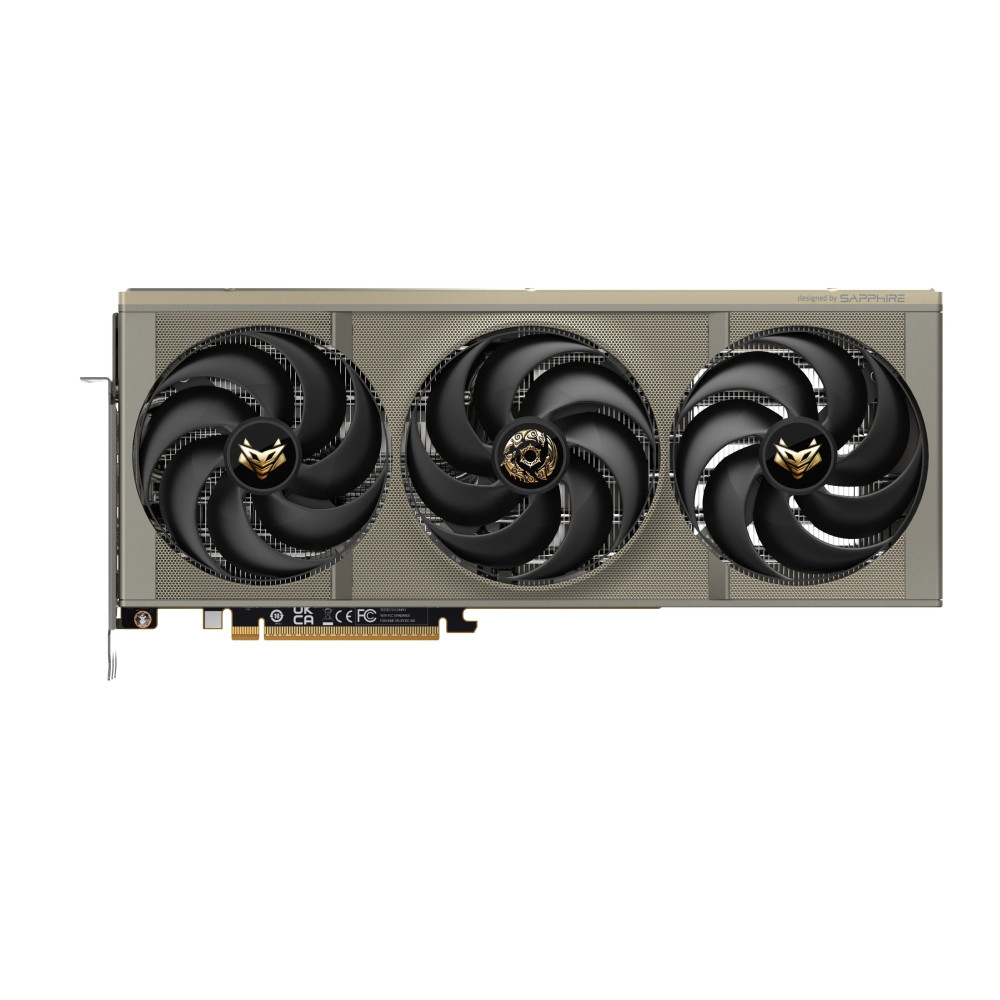 Sapphire NITRO+ AMD Radeon RX 9070 XT OC Edition Crin della Sabbia, Radeon RX 9070 XT, 16 GB, GDDR6, 256 Bit, 7680 x 4320 Pixel,