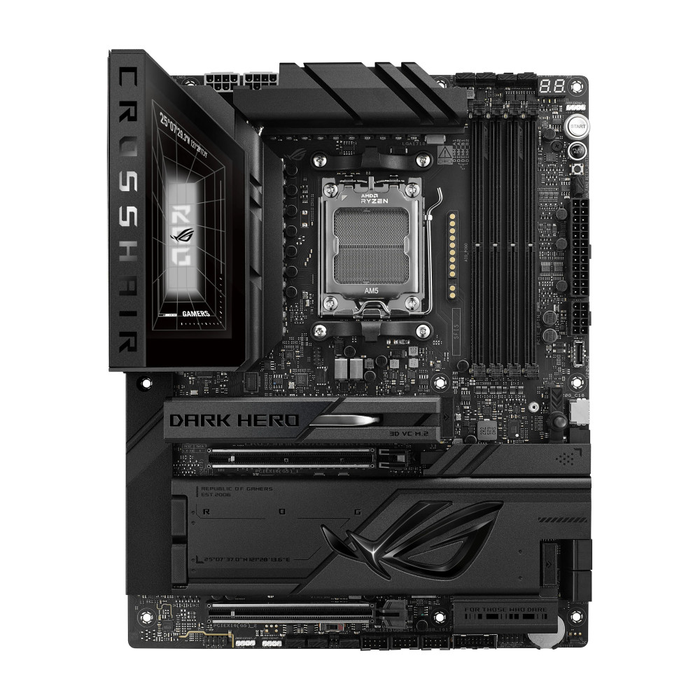 Il circuito madre ASUS ROG CROSSHAIR X870E DARK HERO ├¿ stato progettato per entusiasti esigenti e offre una serie di funzionali