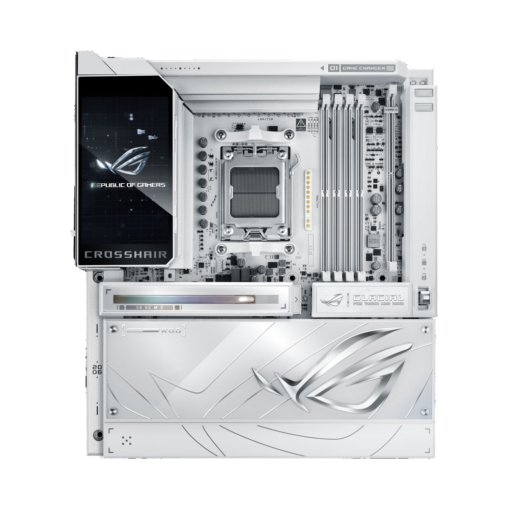 ASUS ROG CROSSHAIR X870E GLACIAL - Scheda madre - E-ATX - Socket AM5 - Chips AMD X870E - USB4, USB-C 3.2 Gen2, USB 3.2 Gen 2, US