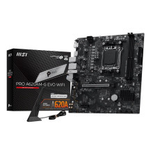 MSI Pro A620AM-G EVO WIFI, AMD, Sockel AM5, serie AMD Ryzen 7000, serie AMD Ryzen 8000, serie AMD Ryzen 9000, Sockel AM5, DDR5-S