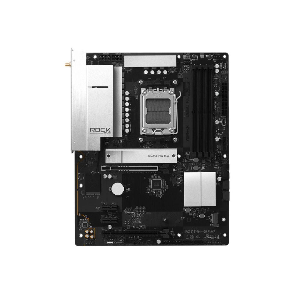 ASRock B850 Rock WiFi 7 - Scheda madre - ATX - Socket AM5 - Chipsatz AMD B850 - USB-C 3.2 Gen 1, USB 3.2 Gen 1, USB 3.2 Gen 2, U