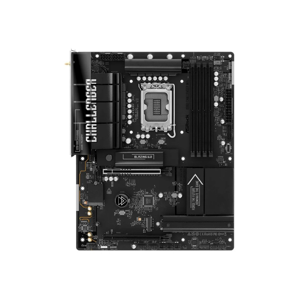 ASRock B860 Challenger Wi-Fi - Scheda madre - ATX - LGA1851 Socket - Chipset B860 - USB-C 3.2 Gen 1, USB 3.2 Gen 1 - Wi-Fi 7, Bl