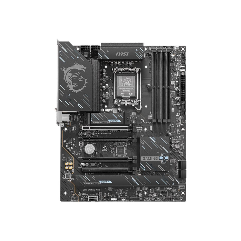 MSI Z890 GAMING WIFI - Scheda madre - ATX - LGA1851 Socket - Chips Z890 - USB-C 3.2 Gen 2x2, USB 3.2 Gen 1, USB4 - LAN Gigabit 2