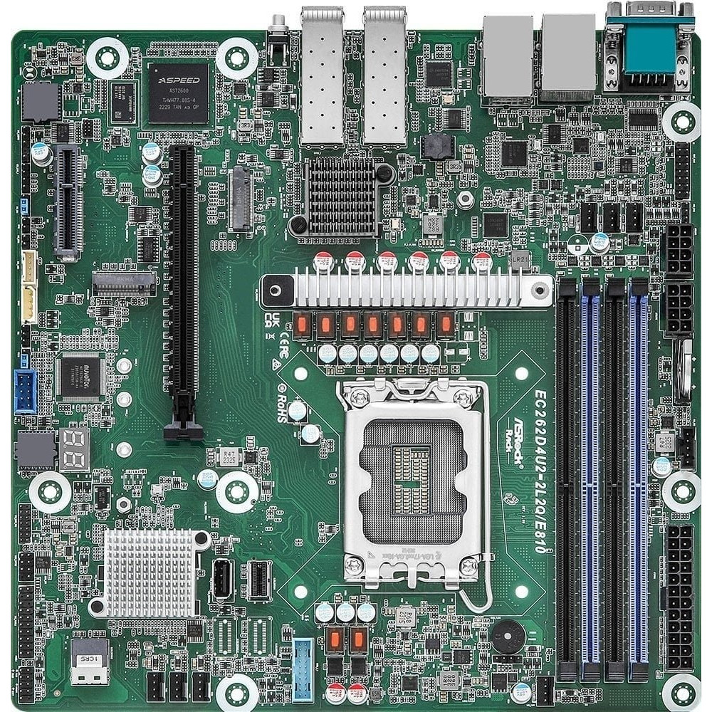 ASRock Mainboard EC262D4U2-2L2Q/E810 micro-ATX Sockel 1700 DDR5-only Single - Mainboard - Intel Sockel 1700 (Core i)