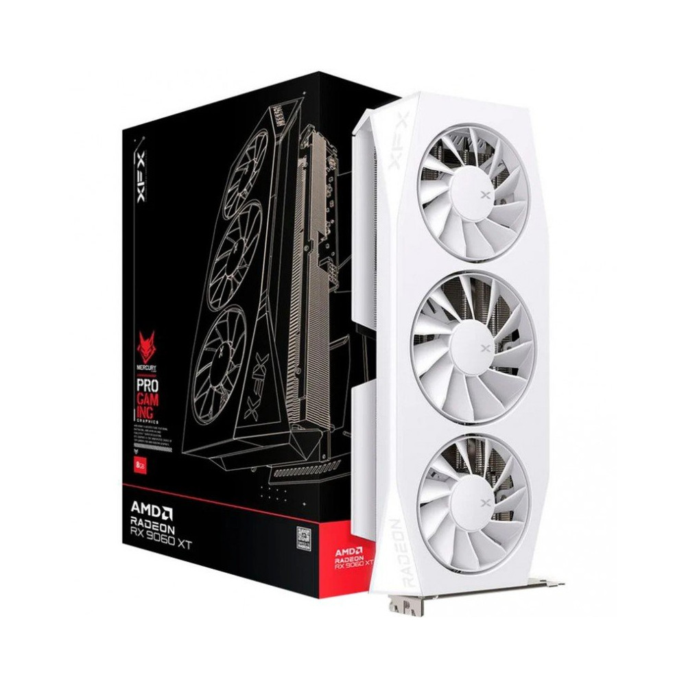 XFX VGA Radeon RX9060XT Mercury OC Gaming WHITE 2xDP/1xHDMI AMD Radeon - Grafikkarte