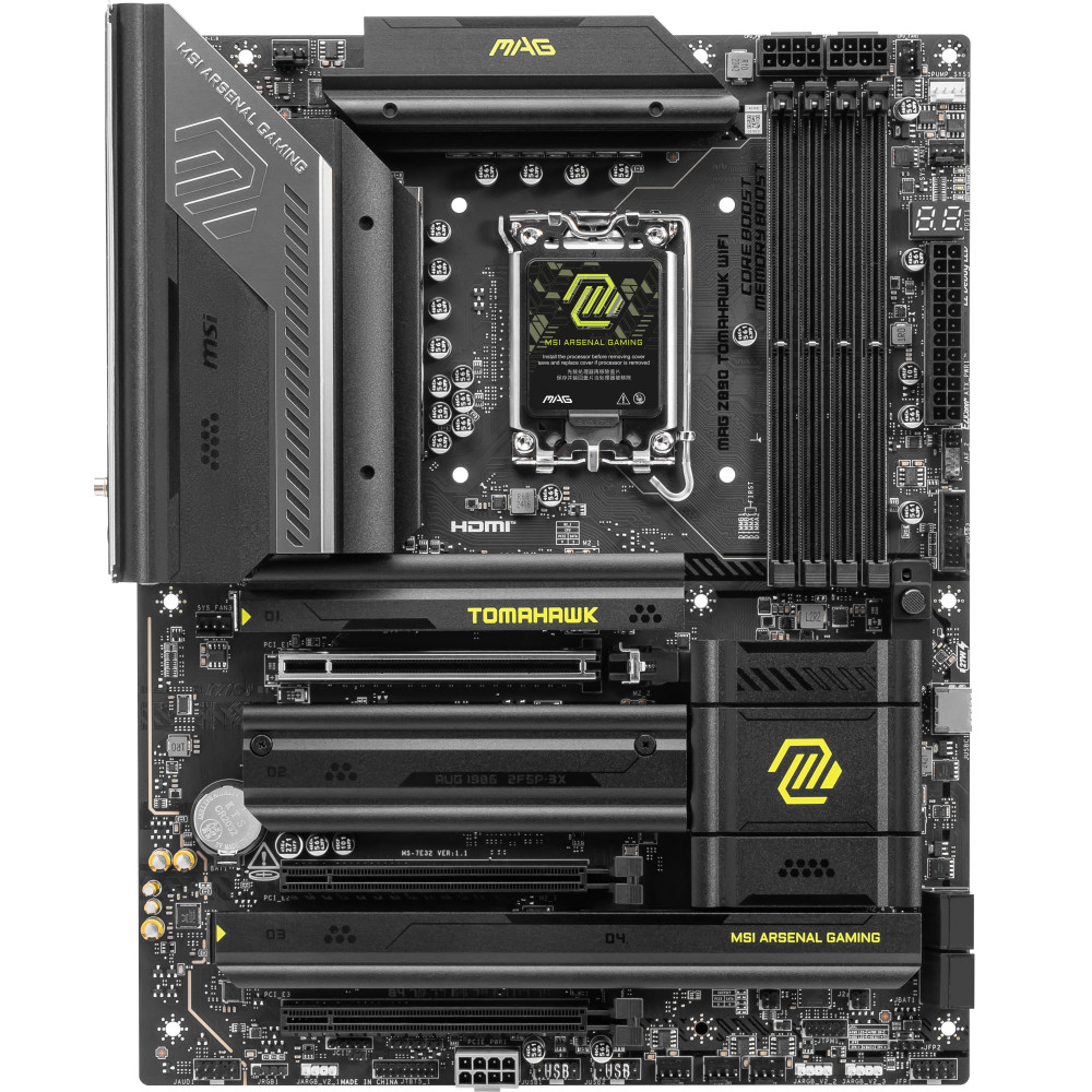 MSI MAG Z890 TOMAHAWK WIFI - Scheda madre - ATX - LGA1851 Socket - Chips Z890 - USB-C 3.2 Gen 2x2, USB 3.2 Gen 1 - 5 Gigabit Eth