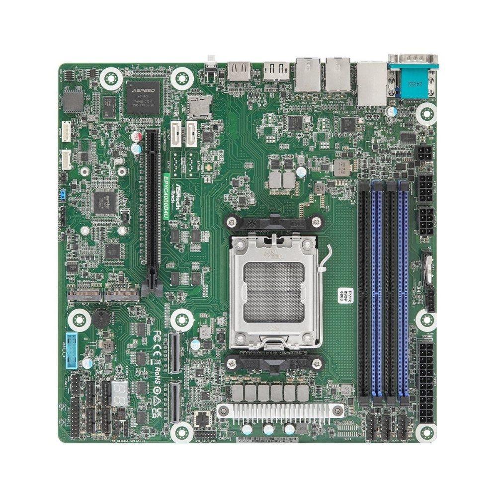 ASRock Mainboard EPYC4000D4U Micro-ATX Single Socket AM5 - Mainboard - AMD Sockel AM5 (Ryzen Zen4)