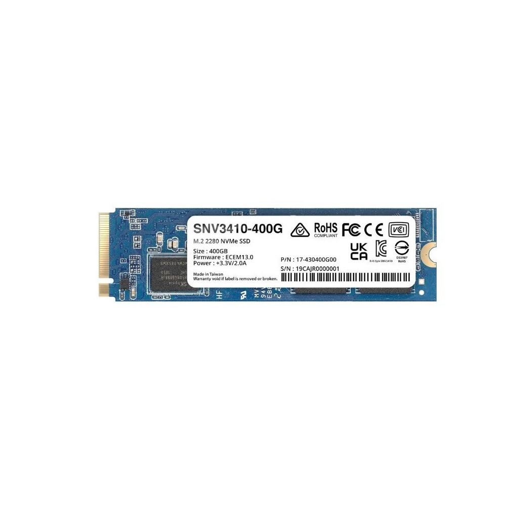 Synology SNV3410 - SSD - 400 GB - intern - M.2 2280 - PCIe 3.0 x4 (NVMe)
