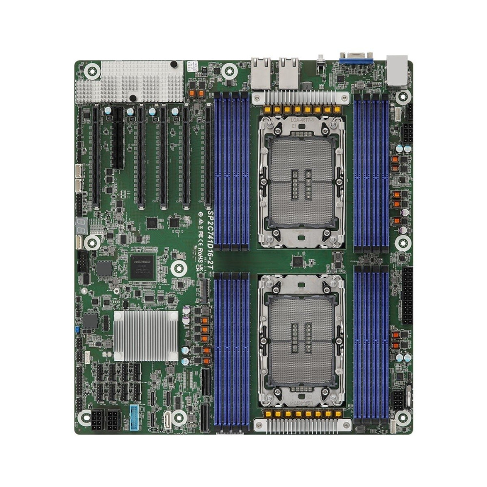 ASRock SP2C741D16-2T, 2xSKT LGA 4677, 4/5Gen. Intel Xeon Scalable, C741, SATA, NVMe, 1xM.2, 2x10GbE, IPMI