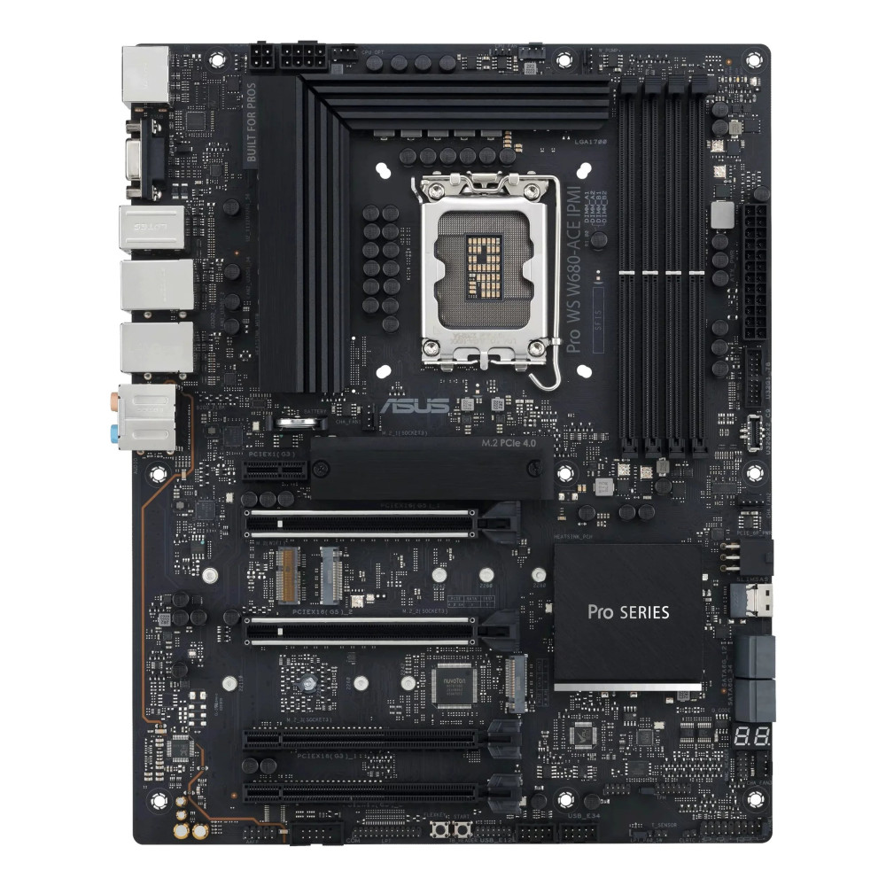 ASUS Pro WS W680-ACE IPMI - Motherboard - ATX - LGA1700-Sockel - W680 Chipsatz - USB 3.2 Gen 1, USB 3.2 Gen 2, USB-C 3.2 Gen2, U