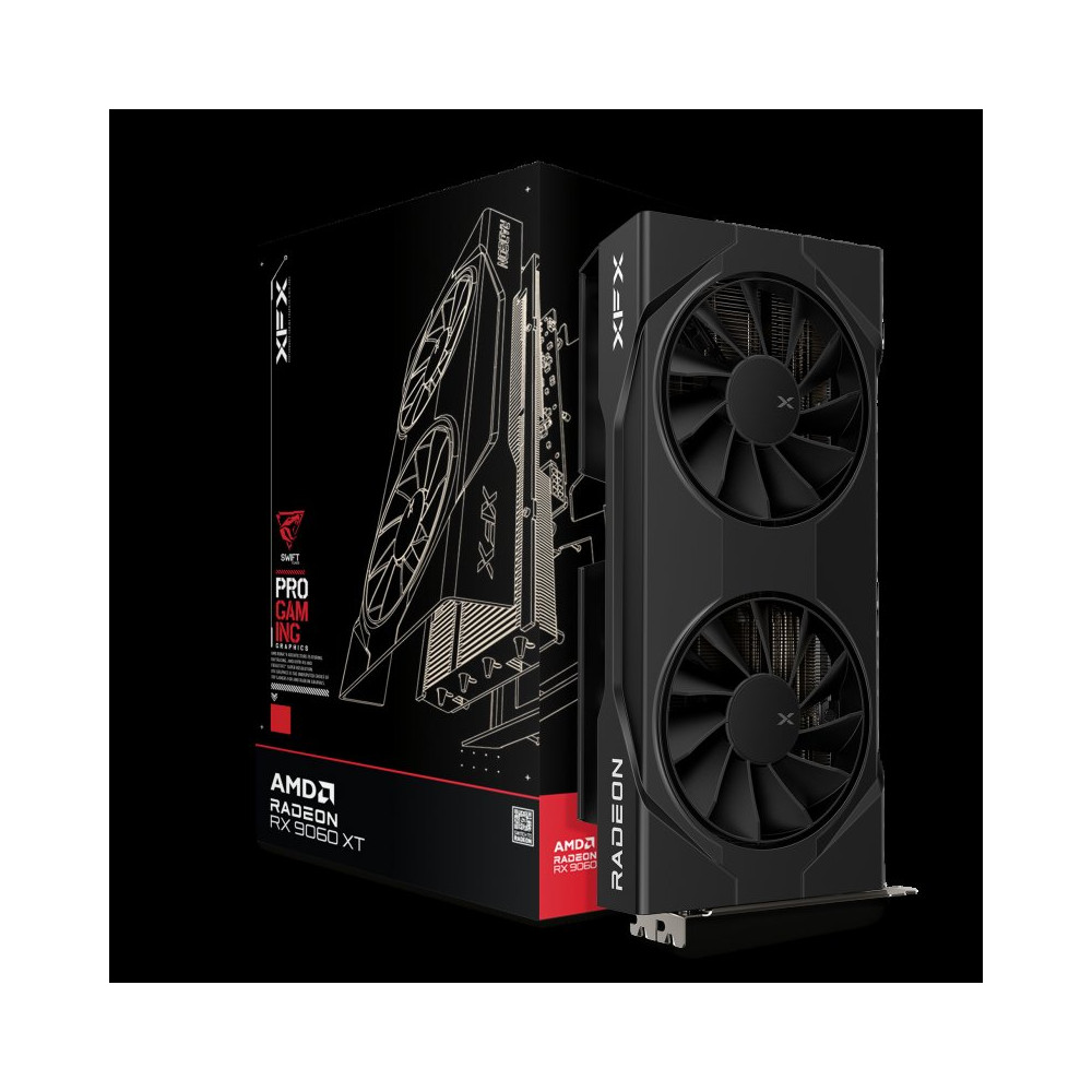 XFX RX 9060XT Swift Dual Fan OC Black GDDR6 retail - 8.192 MB - GDDR6