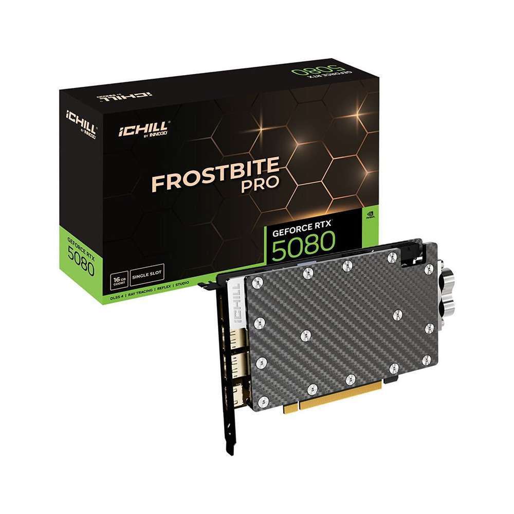 Inno3D RTX5080 iChill Frostbite Pro GDDR7 HDMI 3xDP - PCI-Express - 16.384 MB