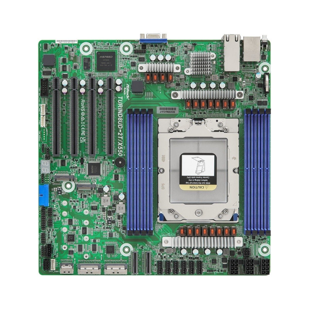 ASRock Mainboard TURIND8UD-2T/X550 Deep Micro-ATX Sockel SP5 Single - Mainboard - Micro/Mini/Flex-ATX