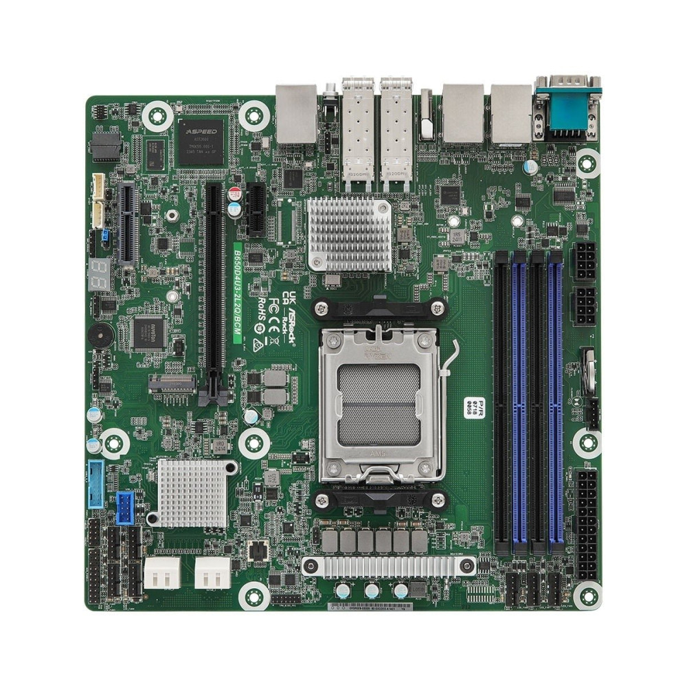 ASRock Mainboard B650D4U3-2L2Q/BCM micro-ATX Sockel AM5 Single - Mainboard - AMD Sockel AM5 (Ryzen Zen4)