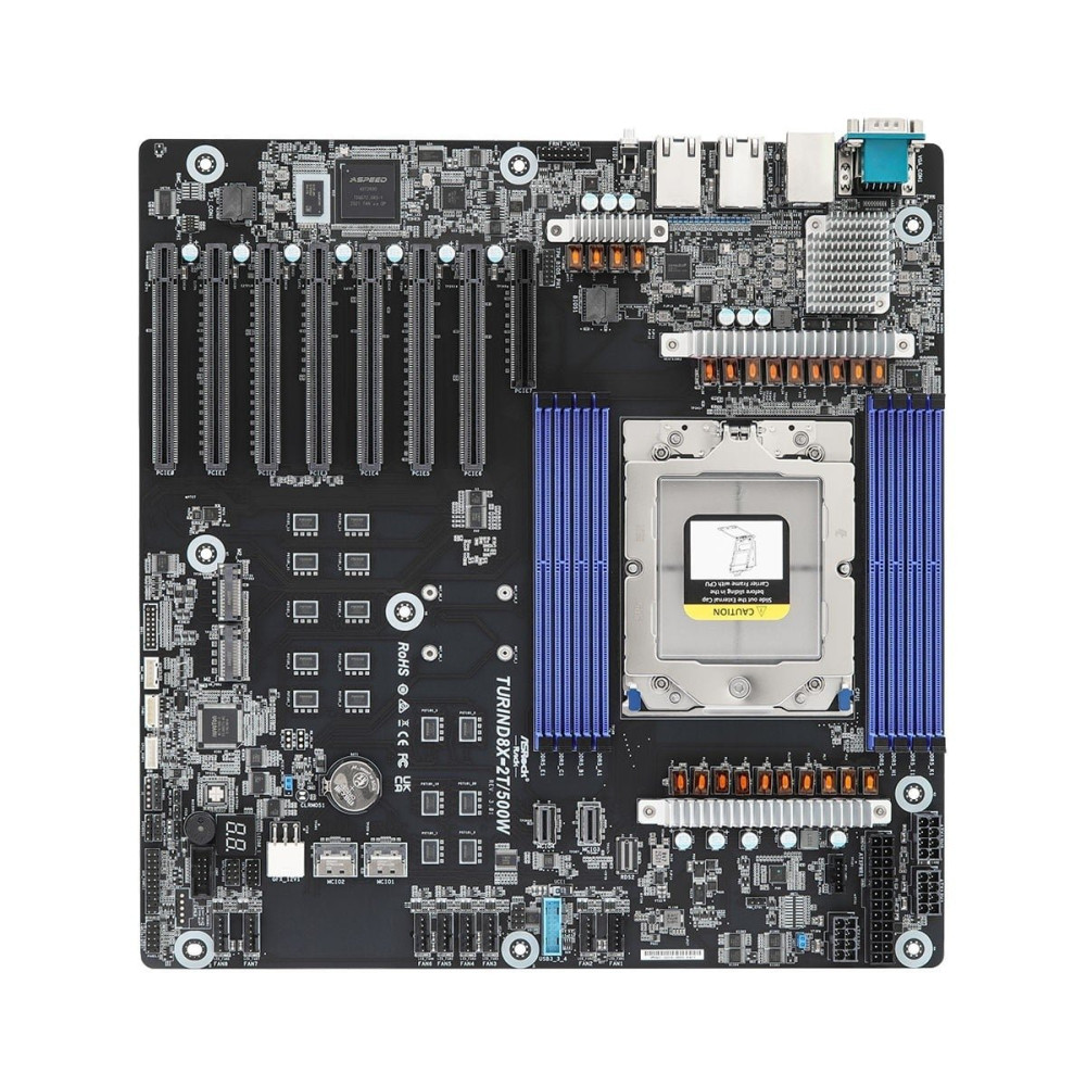 ASRock Mainboard TurinD8X-2T/500W EEB Single Sockel SP5 - Mainboard - 6 GB