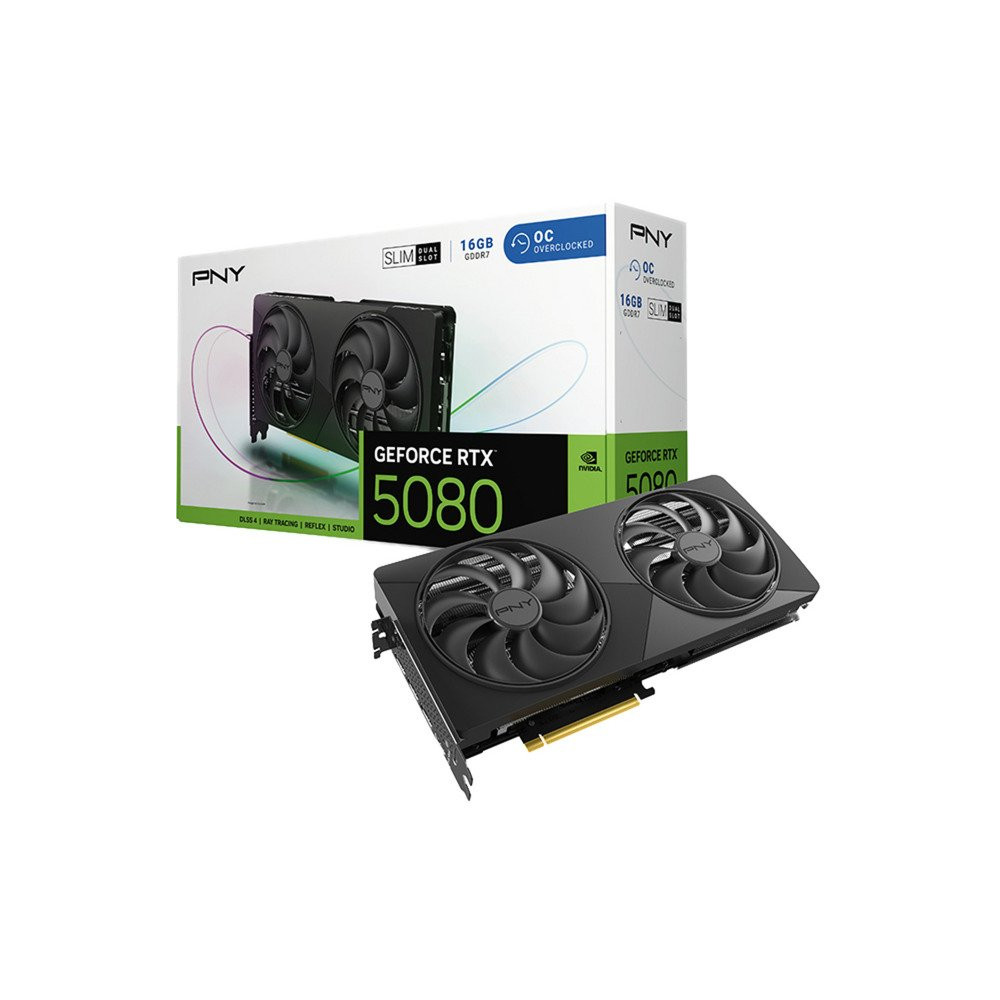 PNY RTX5080 SLIM OC DUAL FAN 16GB GDDR7 3xDP,1xHDMI