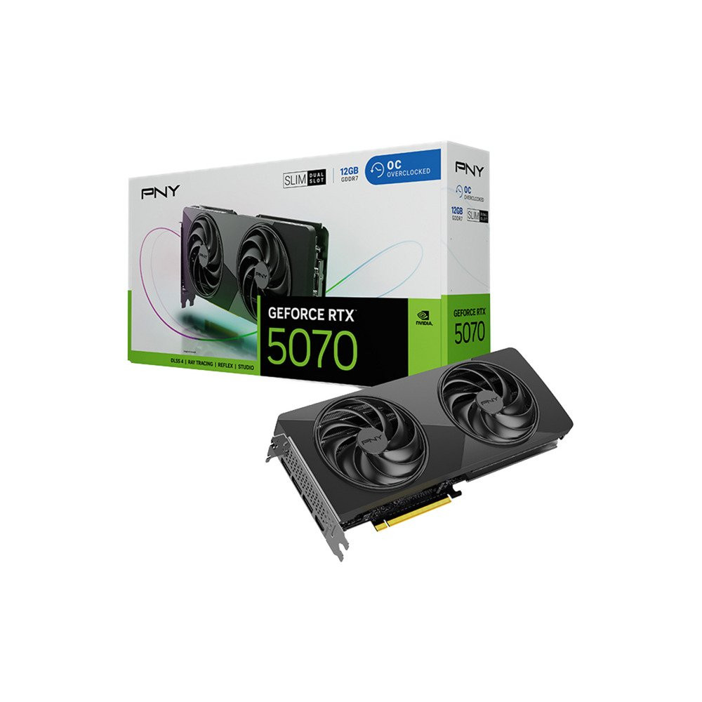 PNY RTX5070 SLIM OC DUAL FAN 12GB GDDR7 3xDP,1xHDMI