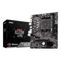 MSI A520M-A PRO - AMD - Presa AM4 - AMD Ryzen 3 3rd Gen - 3rd Generation AMD Ryzen 5 - 3rd Generation AMD Ryzen 7 - 3rd Generati