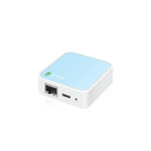 TP-LINK TL-WR802N - Wi-Fi 4 (802.11n) - Banda singola (2.4 GHz) - Collegamento ethernet LAN - Blu - Bianco - Router da tavolo