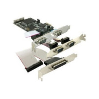 Delock PCI Express card 4 x serial, 1x parallel