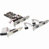 Delock PCI Express card 4 x serial, 1x parallel