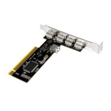 LogiLink 4+1-port USB 2.0 PCI Card - PCI - USB 2.0 - ROHS - FCC - CE - VIA VT6212L - 480 Mbit/s - PC - Mac