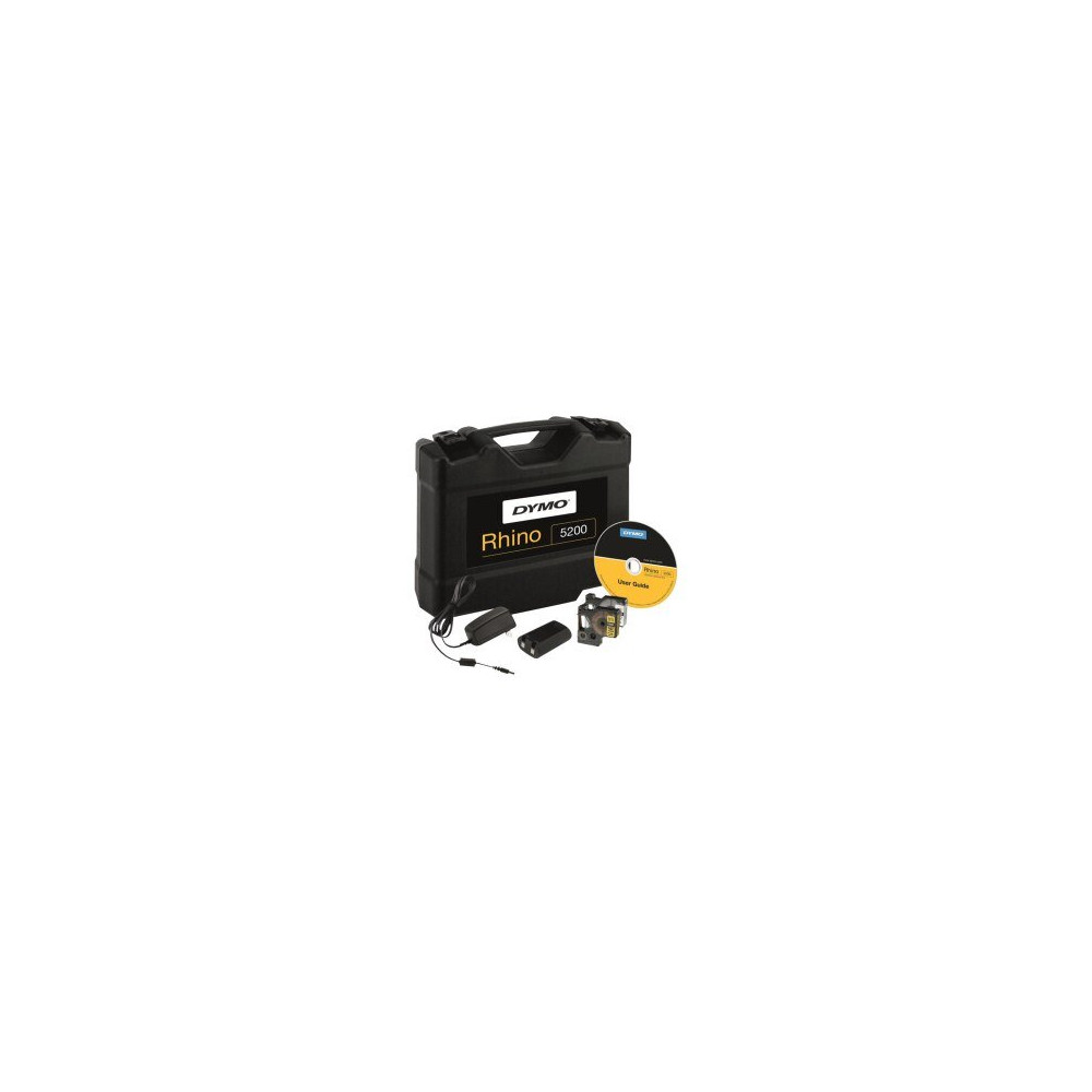 Dymo RHINO 5200 Kit - ABC - Trasferimento termico - 180 x 180 DPI - Ioni di Litio - Nero - Giallo